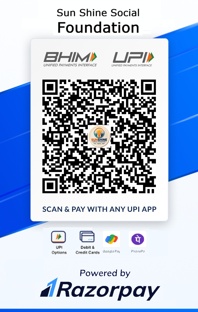 UPI QR code for Sunshine Social Foundation, HDFC Bank